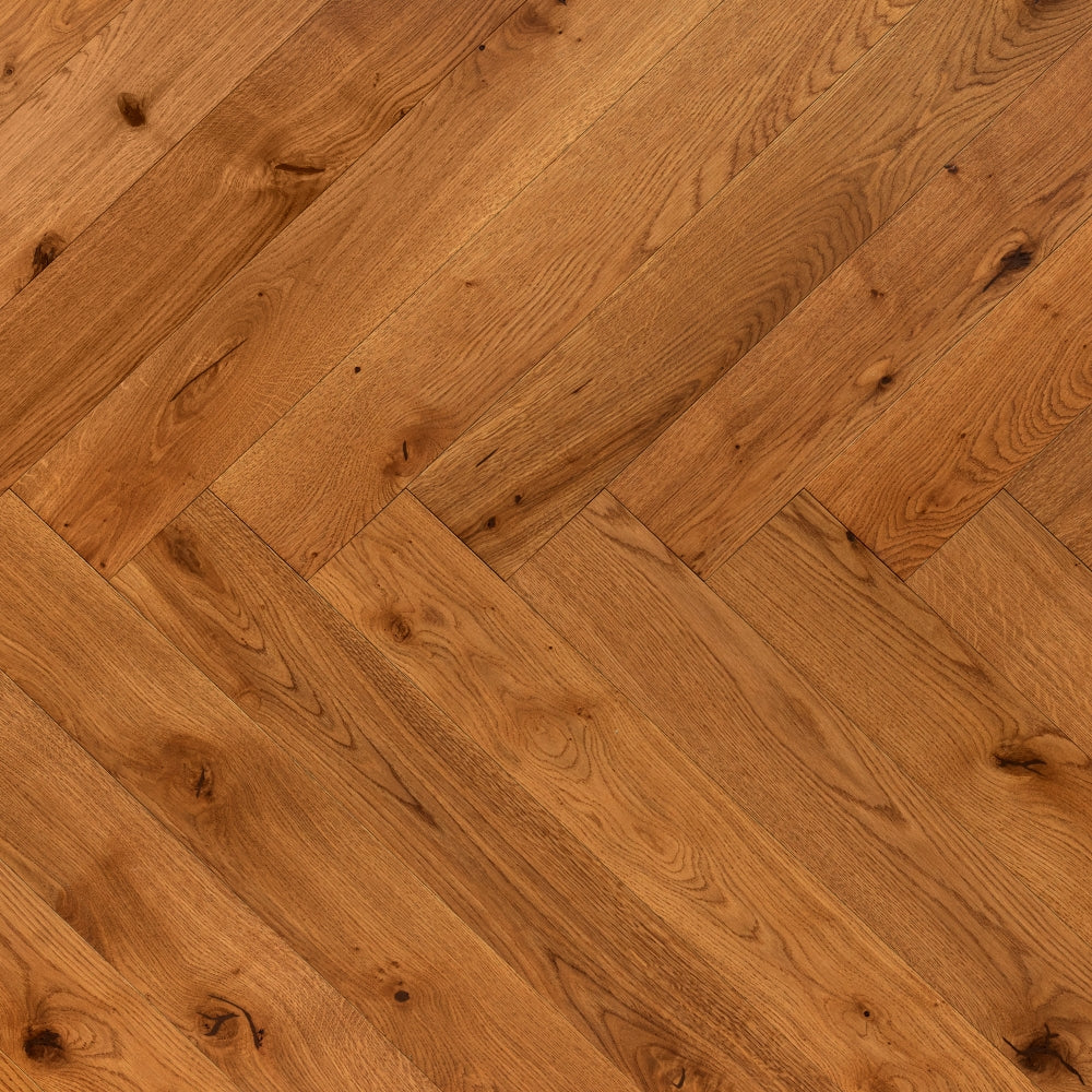 Natura Herringbone Golden Oak Engineered Flooring 15/4mm