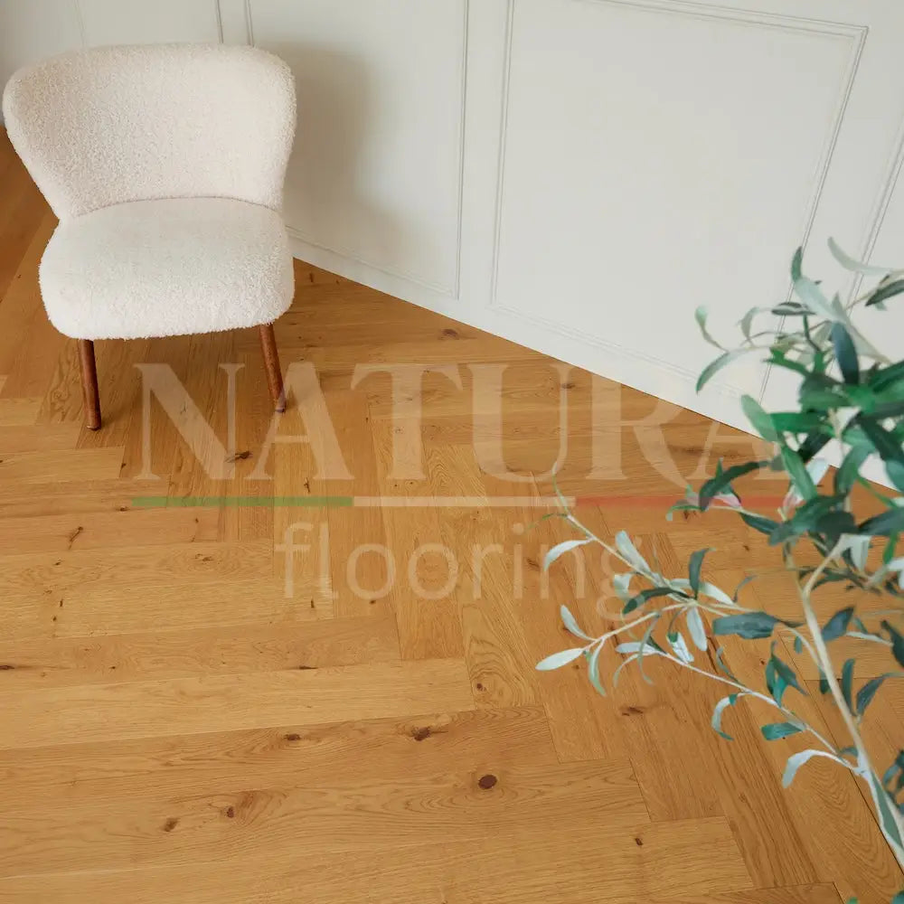 Natura Herringbone Golden Oak Engineered Wood Flooring 15/4mm