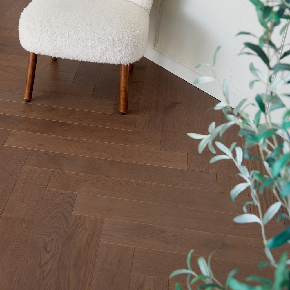Natura Herringbone Amarone Oak Engineered Wood Flooring 15/4mm