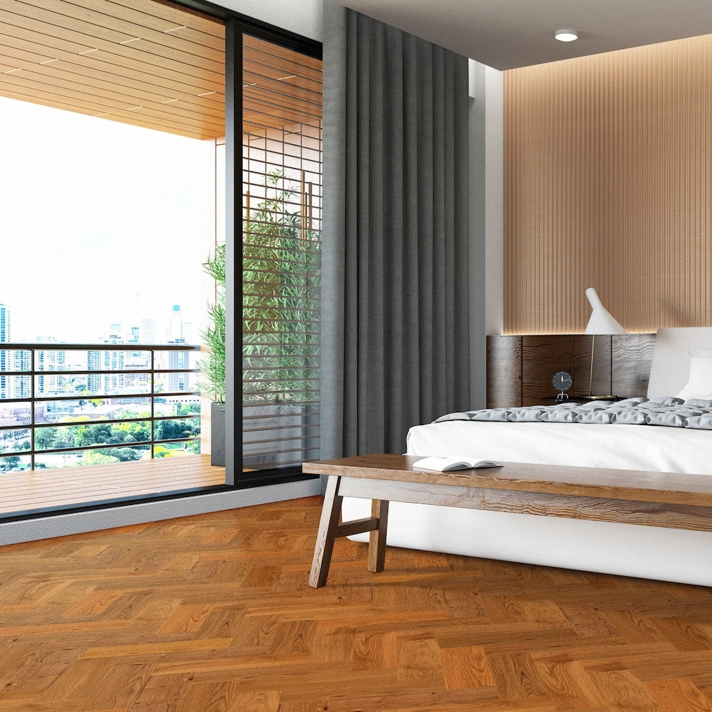 Natura Herringbone Golden Oak Engineered Flooring 15/4mm