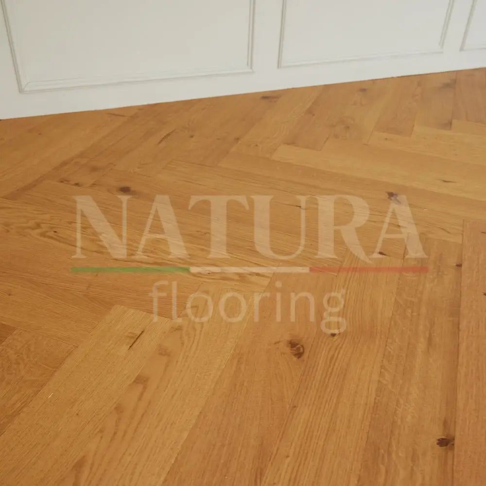 Natura Herringbone Golden Oak Engineered Wood Flooring 15/4mm