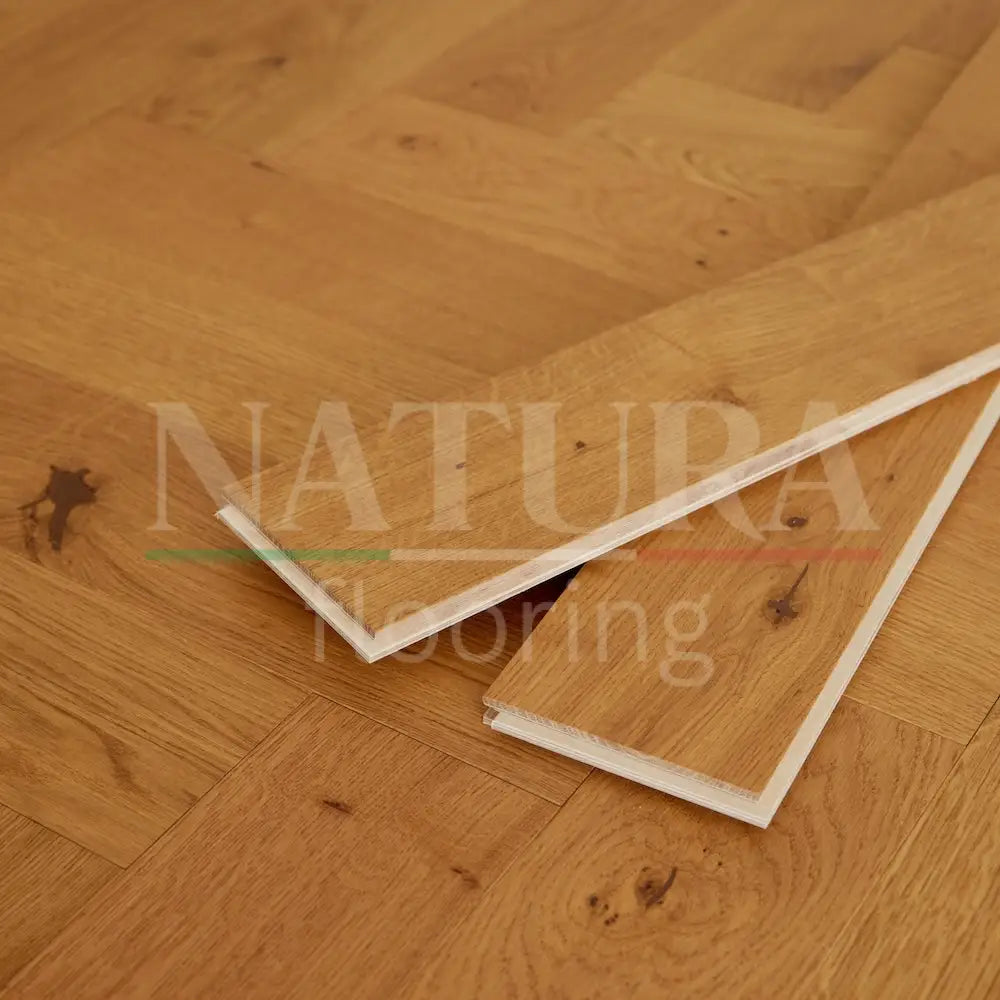 Natura Herringbone Golden Oak Engineered Wood Flooring 15/4mm