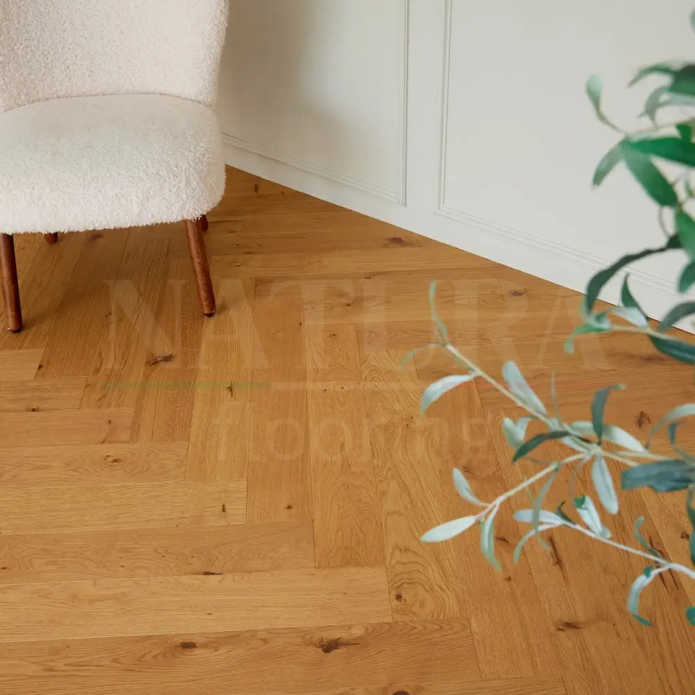 Natura Herringbone Golden Oak Engineered Wood Flooring 15/4mm