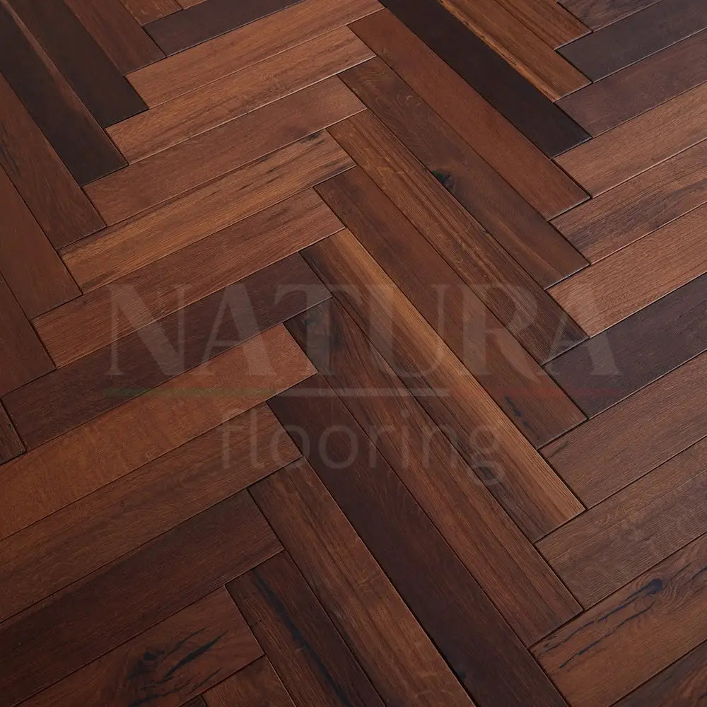 Natura Herringbone Solid Oak Flooring 18mm